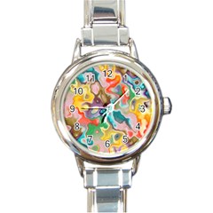 Marble Round Italian Charm Watch