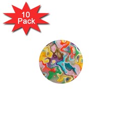 Marble 1  Mini Button Magnet (10 Pack)