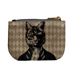 Harlequin Cat Coin Change Purse Back