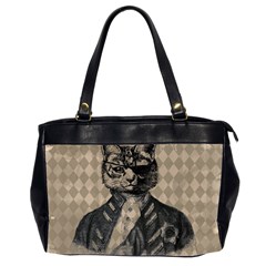 Harlequin Cat Oversize Office Handbag (two Sides) by StuffOrSomething