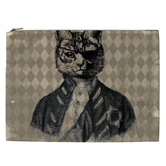 Harlequin Cat Cosmetic Bag (xxl) by StuffOrSomething