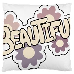 Beautiful Floral Art Large Cushion Case (two Sided)  by Colorfulart23
