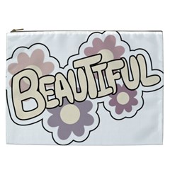 Beautiful Floral Art Cosmetic Bag (xxl) by Colorfulart23