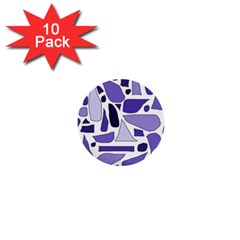 Silly Purples 1  Mini Button (10 Pack) by FunWithFibro