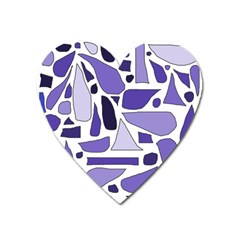 Silly Purples Magnet (heart) by FunWithFibro