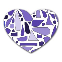 Silly Purples Mouse Pad (heart) by FunWithFibro