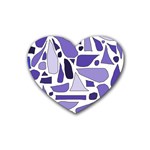 Silly Purples Drink Coasters 4 Pack (Heart)  Front