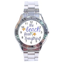 The Beach Fixes Everything Stainless Steel Watch by OneStopGiftShop