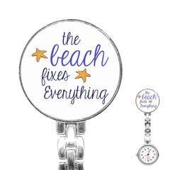 The Beach Fixes Everything Stainless Steel Nurses Watch by OneStopGiftShop