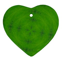 Go Green Kaleidoscope Heart Ornament (two Sides)