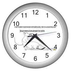 Better To Take Time To Think Wall Clock (silver)