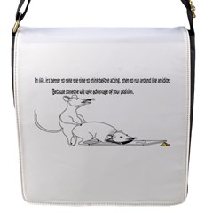 Better To Take Time To Think Flap Closure Messenger Bag (small) by Doudy