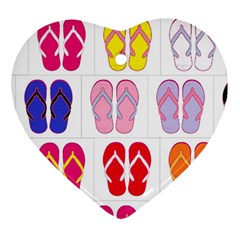 Flip Flop Collage Heart Ornament by StuffOrSomething