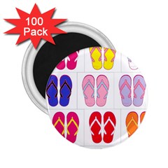 Flip Flop Collage 2 25  Button Magnet (100 Pack) by StuffOrSomething