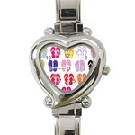 Flip Flop Collage Heart Italian Charm Watch  Front