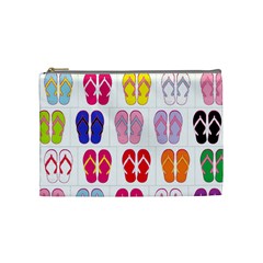 Flip Flop Collage Cosmetic Bag (medium)