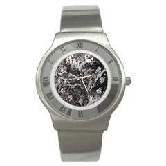 Snowy Trees Stainless Steel Watch (slim) by DmitrysTravels