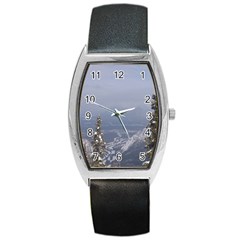 Trees Tonneau Leather Watch