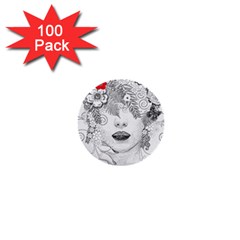 Flower Child 1  Mini Button (100 Pack) by StuffOrSomething