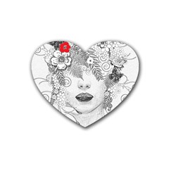 Flower Child Drink Coasters (heart) by StuffOrSomething