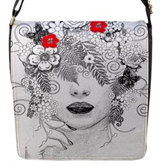 Flower Child Flap Closure Messenger Bag (small) by StuffOrSomething