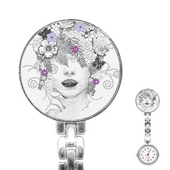 Flower Child Of Hope Stainless Steel Nurses Watch by FunWithFibro