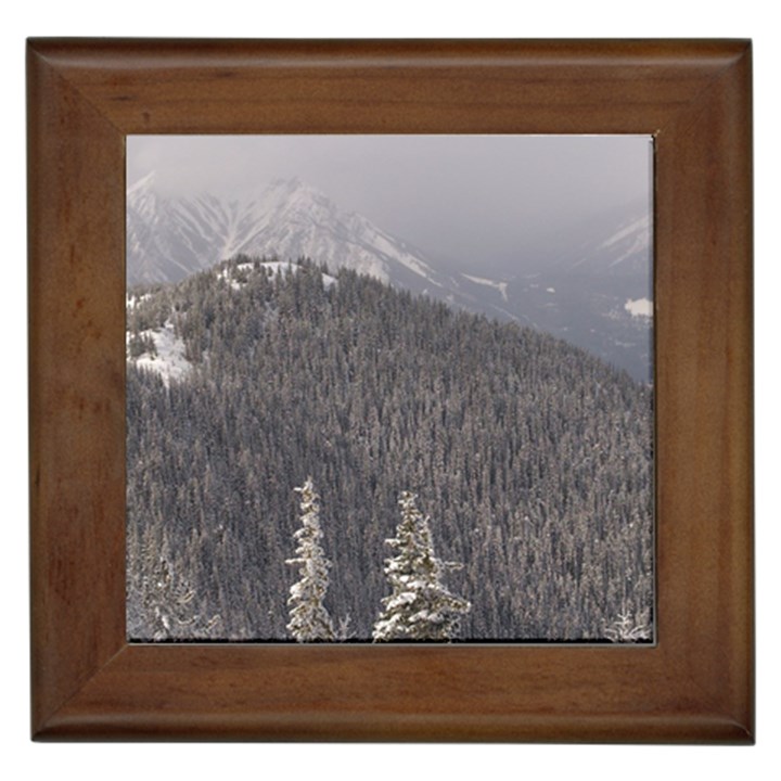 Mountains Framed Ceramic Tile