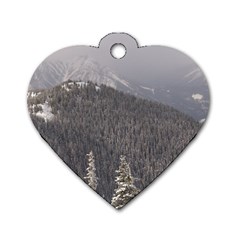 Mountains Dog Tag Heart (one Sided) 