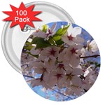 Sakura 3  Button (100 pack) Front