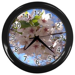 Sakura Wall Clock (black) by DmitrysTravels