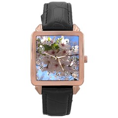 Sakura Rose Gold Leather Watch  by DmitrysTravels