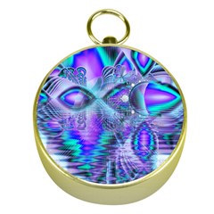 Peacock Crystal Palace Of Dreams, Abstract Gold Compass by DianeClancy