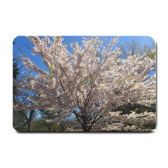 Cherry Blossoms Tree Small Door Mat by DmitrysTravels