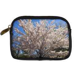 Cherry Blossoms Tree Digital Camera Leather Case by DmitrysTravels