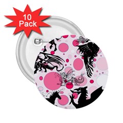 Fantasy In Pink 2 25  Button (10 Pack) by StuffOrSomething