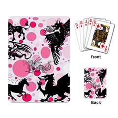 Fantasy In Pink Playing Cards Single Design by StuffOrSomething