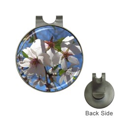 Cherry Blossoms Hat Clip With Golf Ball Marker by DmitrysTravels