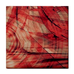 Grey And Red Ceramic Tile by Zuzu