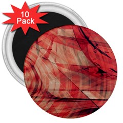 Grey And Red 3  Button Magnet (10 Pack) by Zuzu