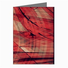 Grey And Red Greeting Card (8 Pack) by Zuzu