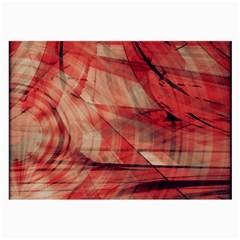 Grey And Red Glasses Cloth (large, Two Sided)