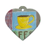 Kaffe Painting Dog Tag Heart (Two Sided) Front