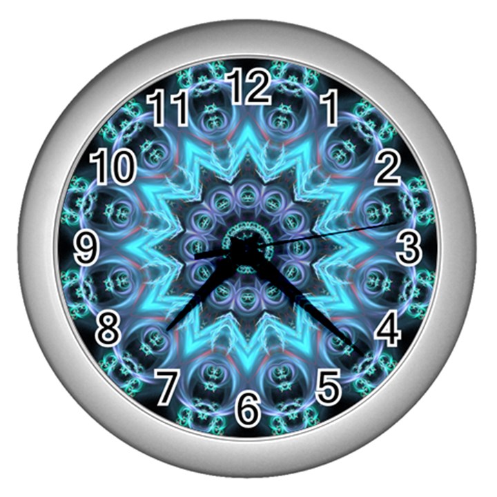 Star Connection, Abstract Cosmic Constellation Wall Clock (Silver)