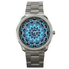 Star Connection, Abstract Cosmic Constellation Sport Metal Watch