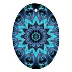 Star Connection, Abstract Cosmic Constellation Oval Ornament (two Sides)