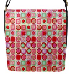 Far Out Geometrics Flap Closure Messenger Bag (small) by StuffOrSomething