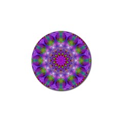 Rainbow At Dusk, Abstract Star Of Light Golf Ball Marker by DianeClancy