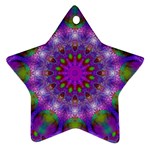 Rainbow At Dusk, Abstract Star Of Light Star Ornament (Two Sides) Back