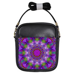 Rainbow At Dusk, Abstract Star Of Light Girl s Sling Bag by DianeClancy