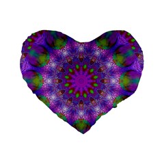 Rainbow At Dusk, Abstract Star Of Light 16  Premium Heart Shape Cushion  by DianeClancy